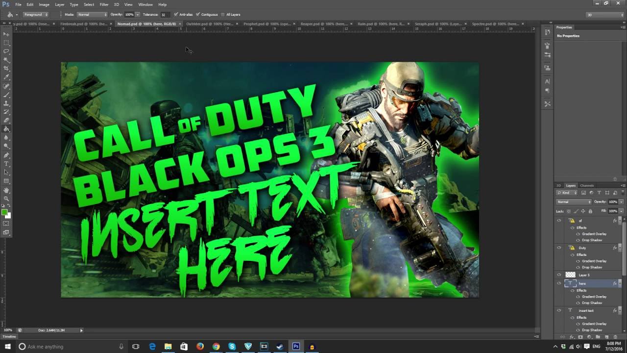 BLACK OPS 3 SPECIALIST THUMBNAIL PACK ON SELLFY STORE