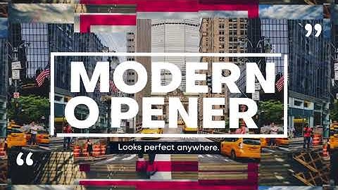 Modern Fast Opener  - After Effects Templates Project Files 2018 [Video Hive]
