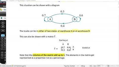 Interpreting and Using Transition Matrices Part 1