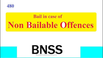 Clause 480 BNSS Bail in Non Bailable Offence