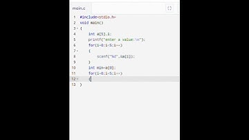 "Find the Minimum Value in an Array | C Programming Tutorial" #minimumvalue #array #cprogramming