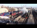 Ретропоезд (паровоз П36-0120). Прибытие на станцию "Калуга-1", 12.12.2020.