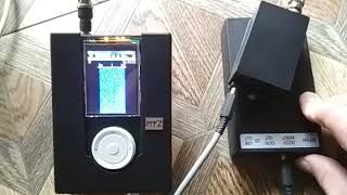Portable wideband RF noise generator received on Portapack Hackrf Wealth