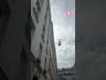 Helicopters fly over paris at low altitude