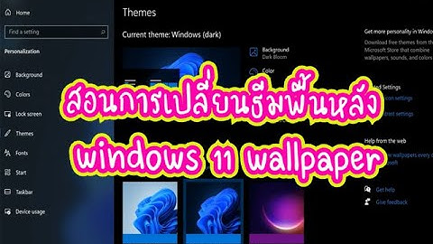 สอนวิธีการเปลี่ยนธีมภาพพื้นหลัง windows 11 wallpaper