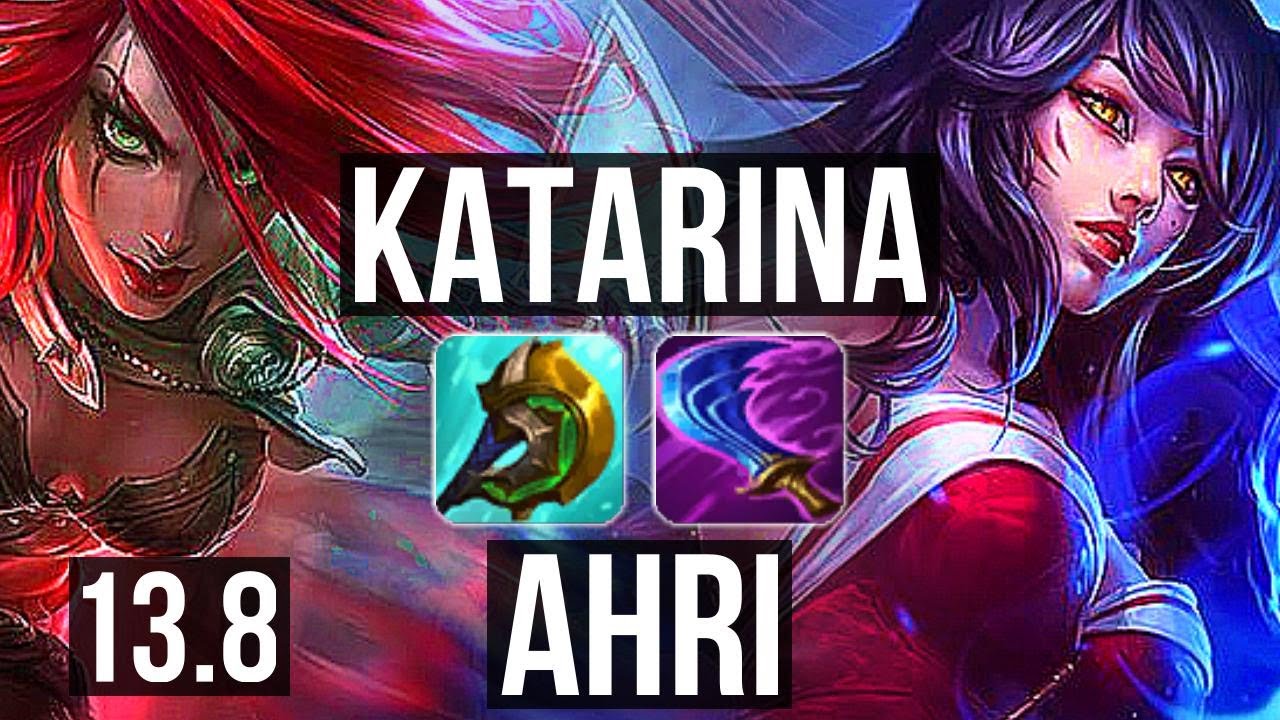 KATA vs AHRI (MID) | 10/1/8, Rank 7 Kata, Legendary | KR Challenger | 13.8
