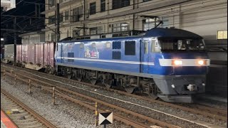 【ジョイント音最高！】EF210形100番台149号機＋コキ19両が大船駅を通過するシーン（1056レ）