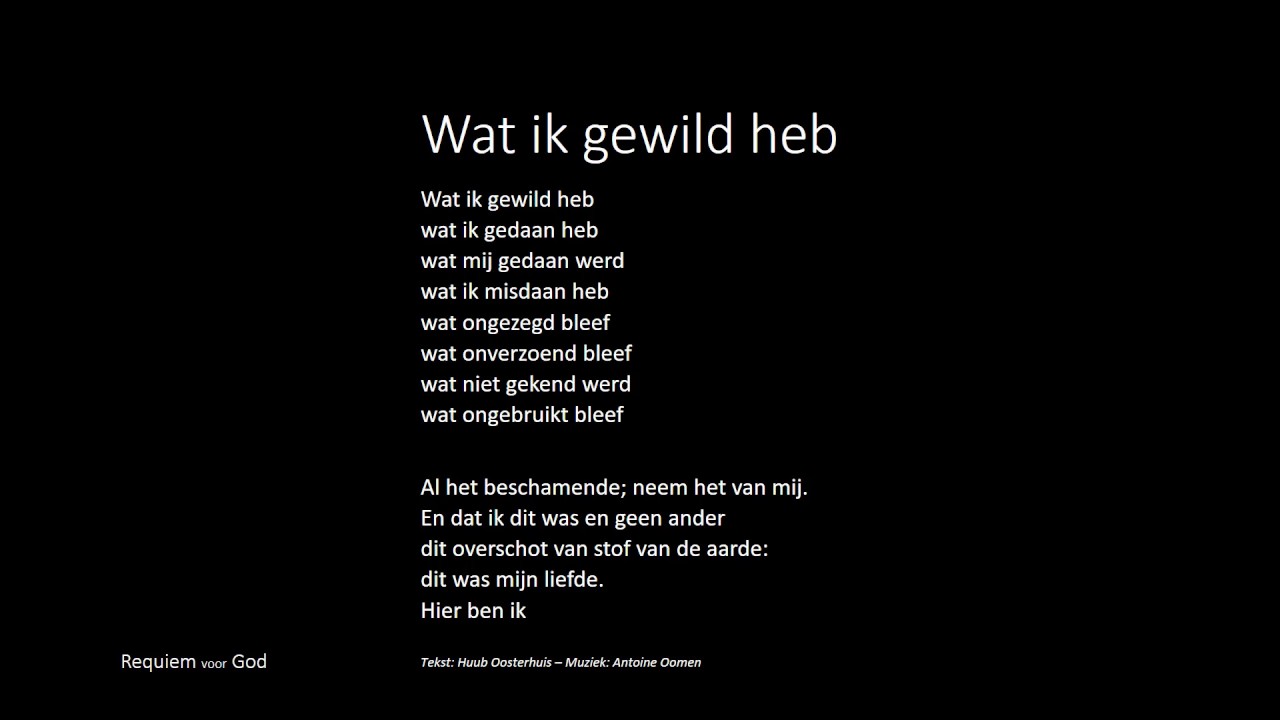 Requiem voor God Schulbelijdenis YouTube Requiem voor God Schulbelijdenis YouTube