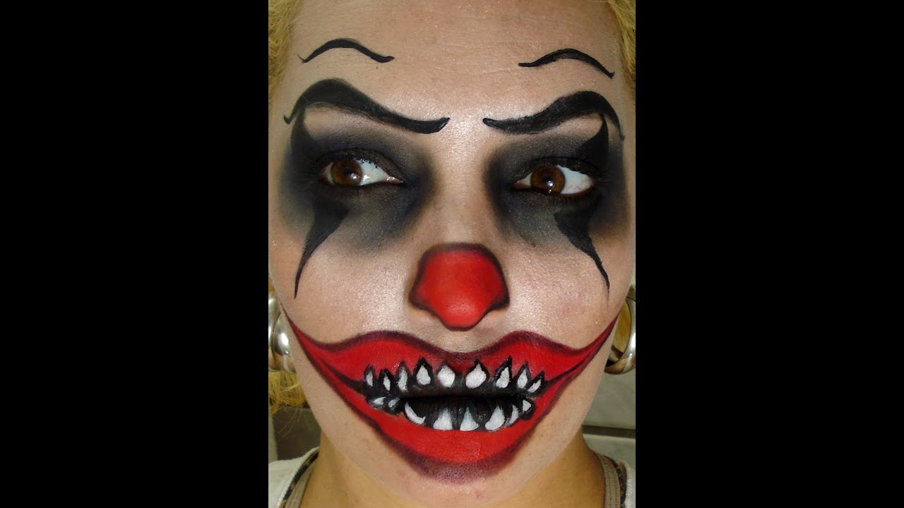 Makeup halloweem 2 palhaço sinistro - YouTube