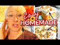 😍 HOMEMADE PUMPKIN CINNAMON ROLLS with HOMEMADE ICING + CANDY CORN POKE CAKE! | Large Family Baking
