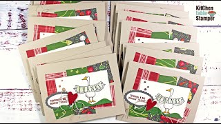 Let's stamp a  stack of cards with Stampin' Up! Silly Goose & Wonder Recipe #3 Kitchen Table Stamper