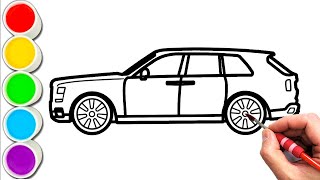 ROLLS ROYCE CULLINAN Drawing, Painting & Coloring For Kids and Toddlers_ Child Art