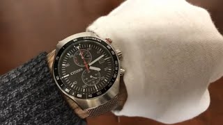 Close look - Citizen CA7010-86E Eco-Drive Chronograph Mesh Band Watch -  YouTube