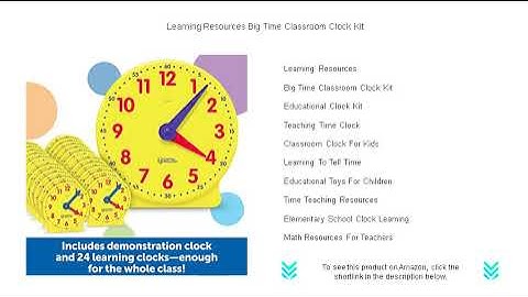 Learning Resources Big Time Classroom Clock Kit