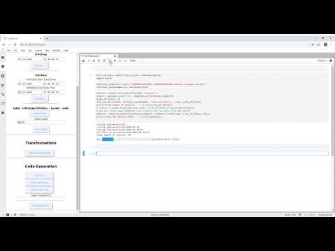 InfinStor Jupyterlab Extension - Code Generation Features