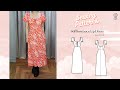 Saffron Lace Up Dress // Digital PDF Sewing Pattern Size UK 2-18 // Luyion