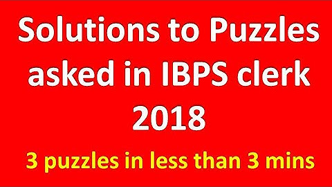 Questions asked in IBPS clerk 2018