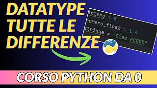 Celebrity CORSO PYTHON PER PRINCIPIANTI โ I DATA TYPE - LEZIONE 6 Profile