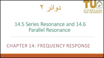 chapter 14 Frequency Response |  series  and parallel resonance