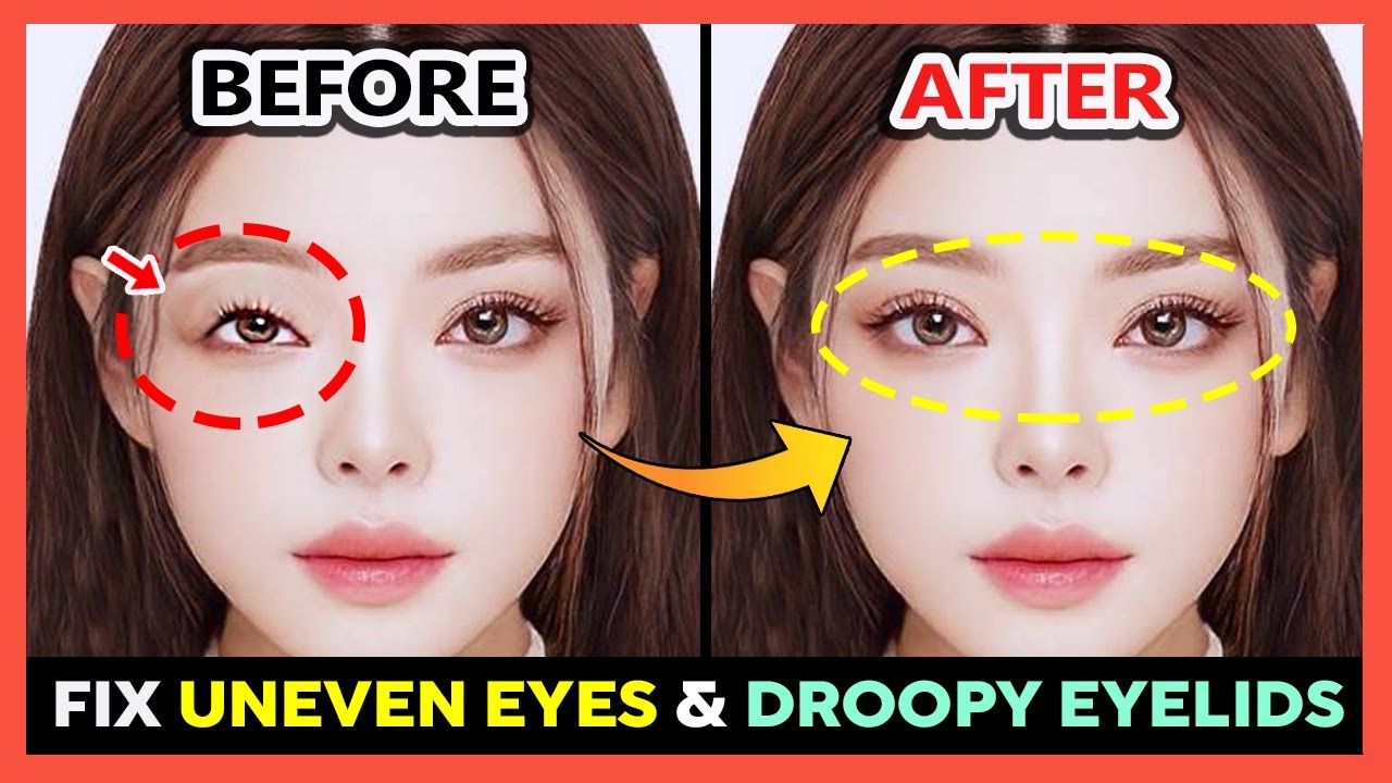 ✨ EJERCICIO FIJAR OJOS ASIMÉTRICOS | Repara ojos irregulares y párpados caídos, ojos simétricos