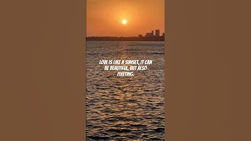 Love is like a sunset, it can be beautiful, but also fleeting. #shorts #love #sunset #quotes