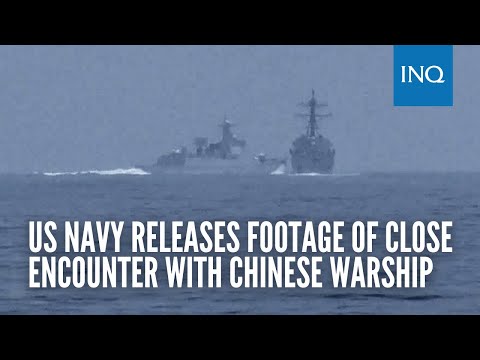 US Navy releases footage of close encounter with Chinese warship