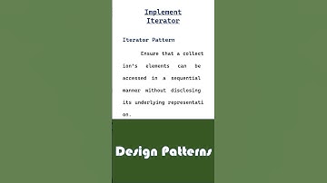 implement Iterator || design patterns