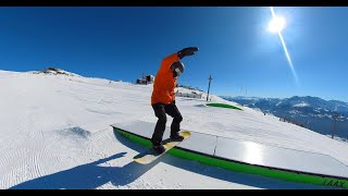 Yet another box training session at Flims/Laax at the beginner snowpark