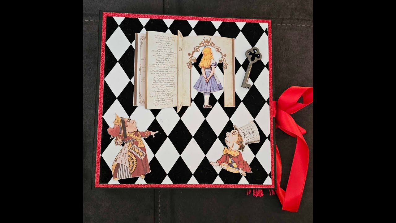 Update - Mini-album using Alice's Adventures Paper Pad by Recollections.