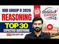 RRB Group D Reasoning Class 2026 | Top 30 Expected Questions For Group D | Reasoning By Aashu Sir #2