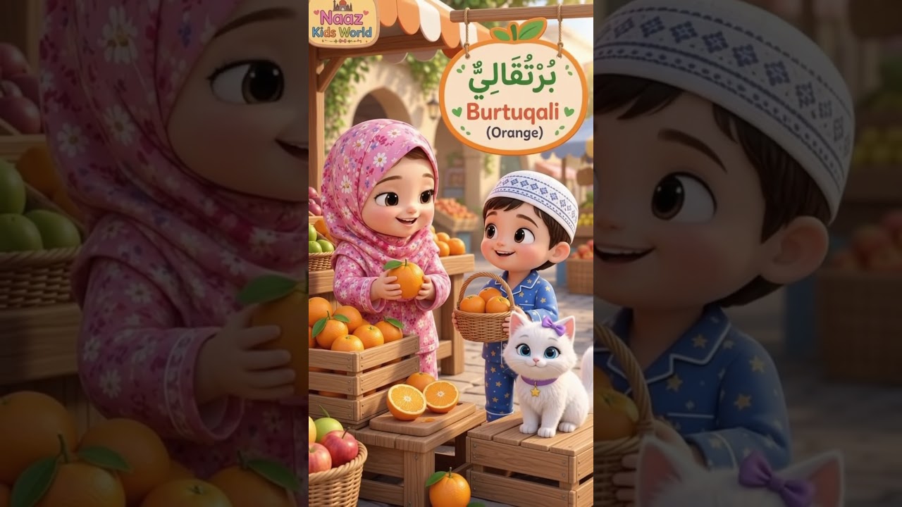 🌈 Learn 10 Colors in Arabic for Kids! 🎨 | Arabic Colors Quiz | Naaz Kids World #shorts