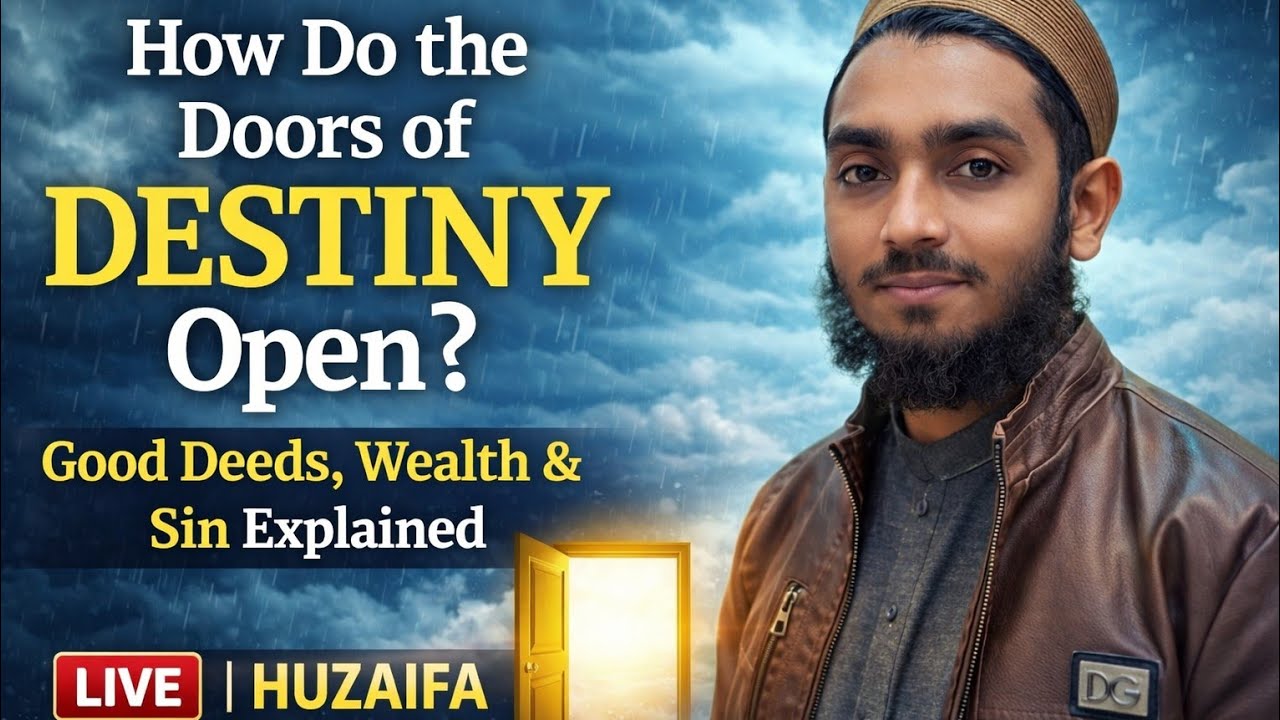 How Do the Doors of Destiny Open? Good Deeds, Wealth & Sin Explained | Live Islamic Bayan | Huzaifa