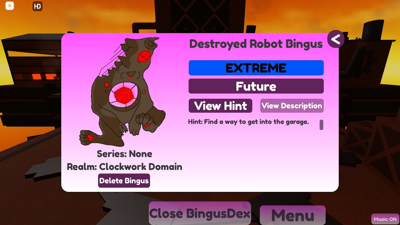 How to get Destroyed Robot Bingus