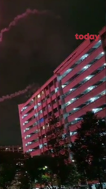 Stray projectile hits HDB block during New Year's Day fireworks display