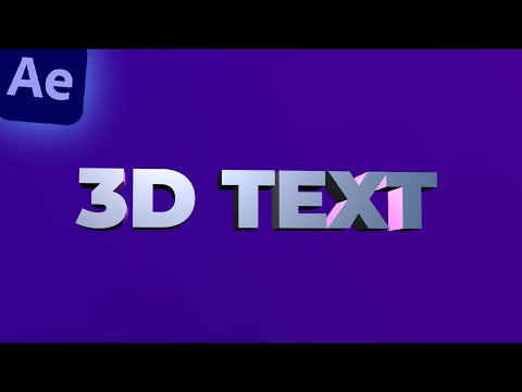 Create 3D Text in Adobe After Effects 2023