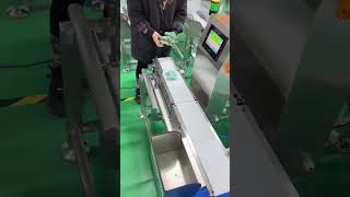 High Accuracy Conveyor Belt Check Weigher Weighing Scale With Air Blow Rejector And Receiving Box