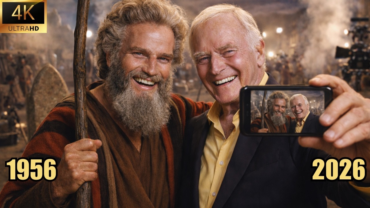 [Ufficiale] I Dieci Comandamenti (1956) Cast 🌊 Ieri vs Oggi (2026) [4K] Selfie 📜 Omaggio Eterno