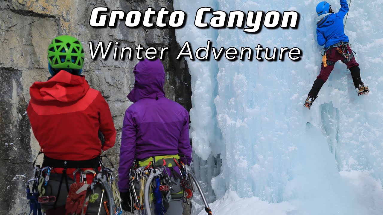 Grotto Canyon Winter Hike | Ice Walk Adventure in Canmore, Alberta | 4K