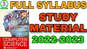 12th Computer Science study material 2023 English Medium