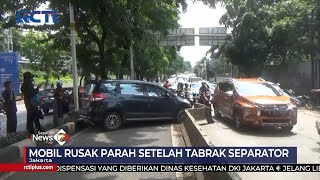 Mobil Rusak Parah Usai Tabrak Separator Busway di Kebayoran Lama, Jaksel #SeputariNewsPagi 28/12 screenshot 3