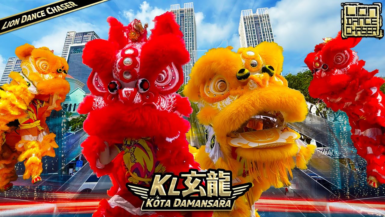 Lion Dance by KL Xuan Long 吉隆坡玄龙 @ Kota Damansara 鸿旺萌狮 开业贺庆 舞狮採青 鼓乐伴奏