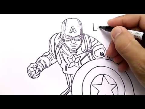 How to Draw Captain America - Easy Drawing Tutorial For Kids