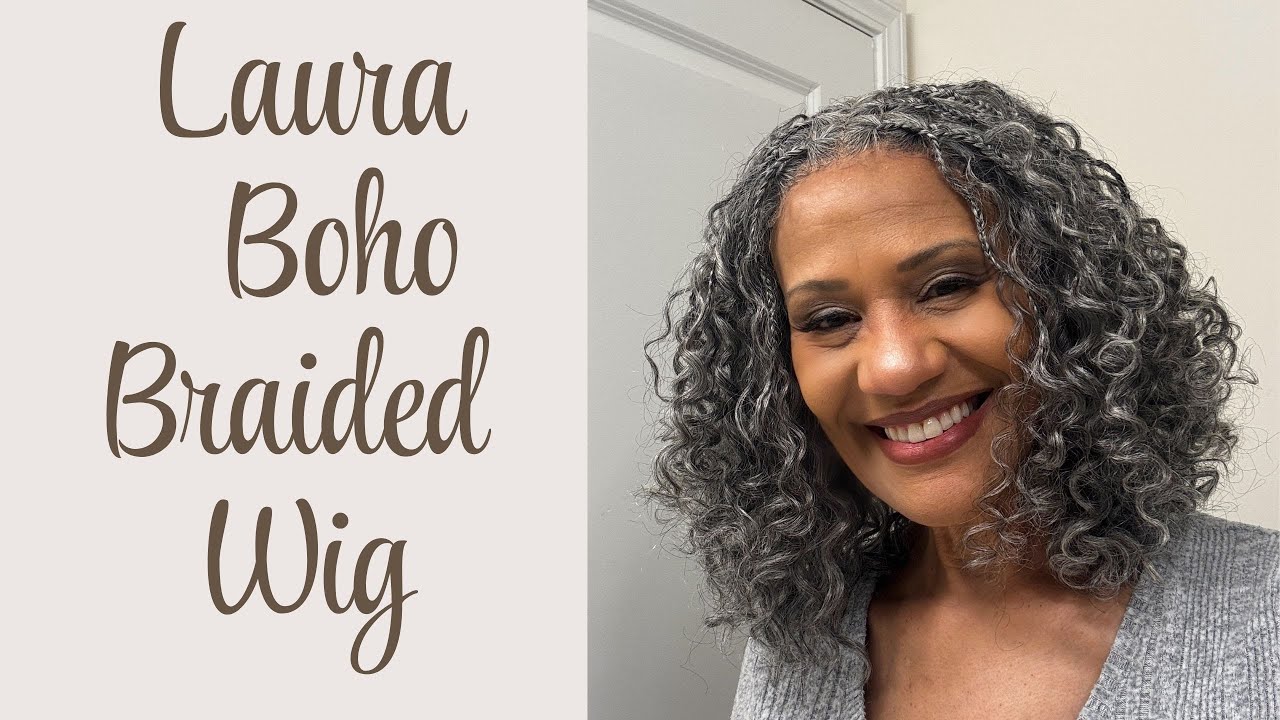 Laura | Boho Braided Curly Human Hair Salt And Pepper Wig @SoulLadyWigs 