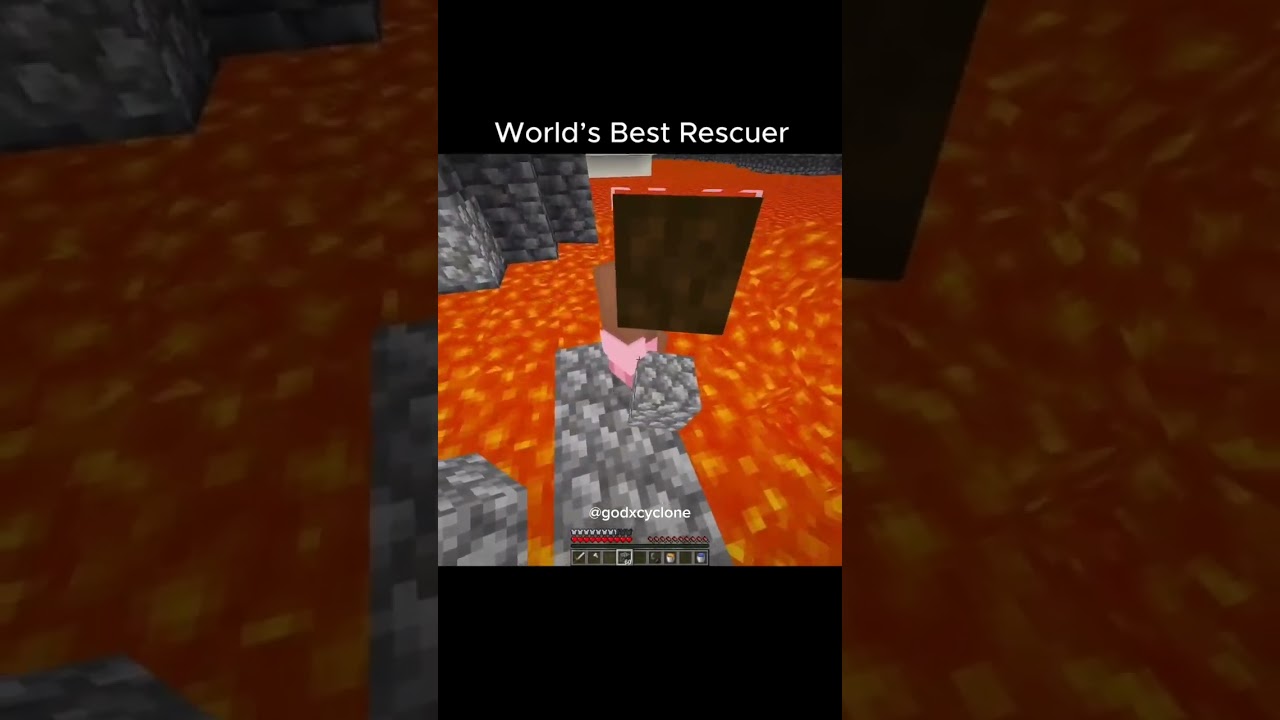 "Best rescue ever 😂😂".video credit :Godcyclone  #shorts #trending #viral #minecraft #minecraftshorts
