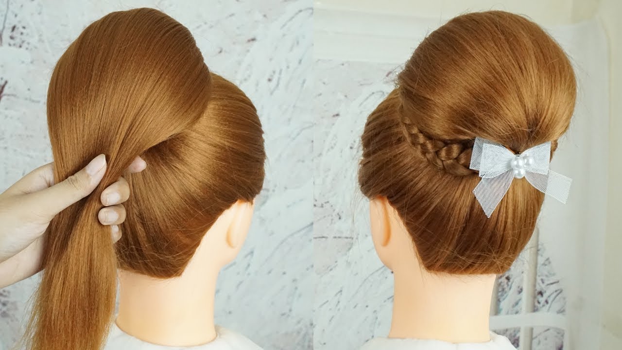 3 Minute Elegant Bun Hairstyle For Wedding Party Quick Hairstyles Try On Hairstyles