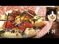 アボカドのアヒポキ丼【まぐろのピリカラどんぶり】