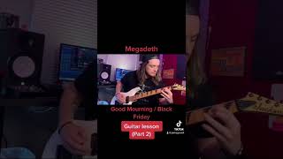 Megadeth Mini Lesson (Part 2) #megadeth #shorts #guitarist #lesson #metal