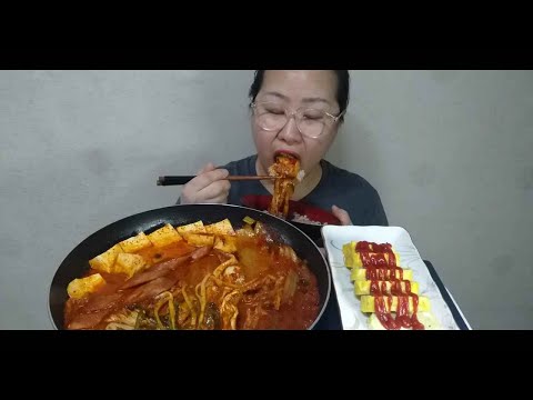 MUKBANG]  참새표 매콤 김치찌개&amp;amp;계란말이~🍚🥢🥄  EATING SOUND