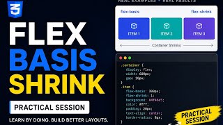 CSS Tutorial | Flex Basis, Flex Grow & Flex Shrink Explained with Practical Examples #css