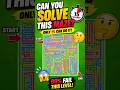Can Not Solve This Puzzle..!🤯🤔#shorts #PuzzleChallenge #GamingShorts